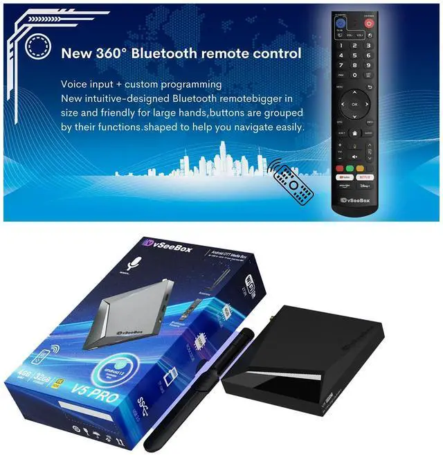 Alt view image 4 of 4 - 2025 vSeeBox V5 Pro GB Storage New Box