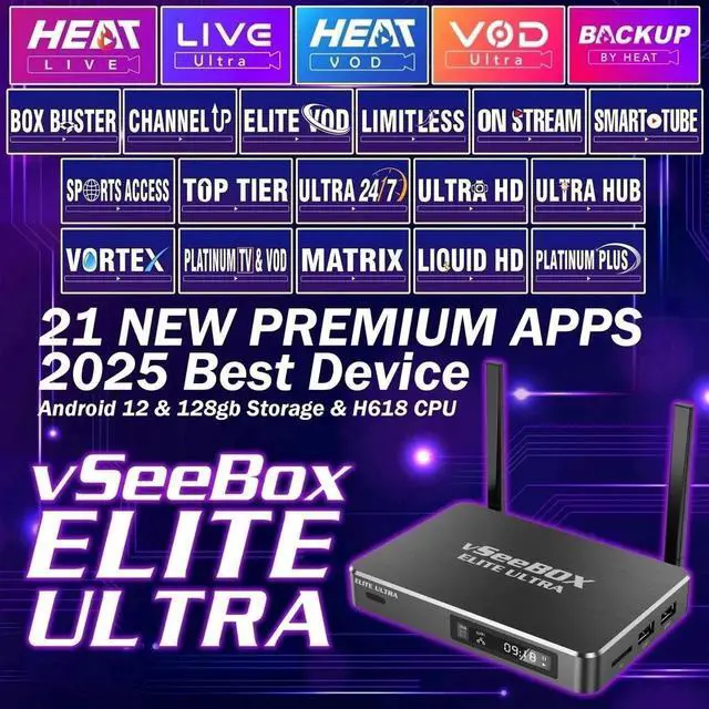 Alt view image 5 of 5 - vSeeBox elite Ultra 2025 Smart Android Media Hub with WiFi 6, 4GB RAM & 64GB Storage,Includes 5 free gifts
