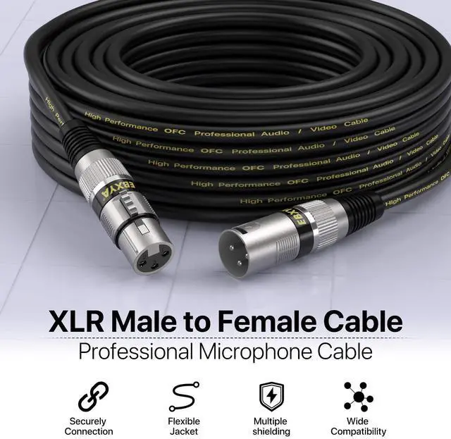 Alt view image 3 of 7 - EBXYA XLR Cable 3ft 10 Color Packs- XLR Male to Female, Microphone Stage Patch Cords,10PCS