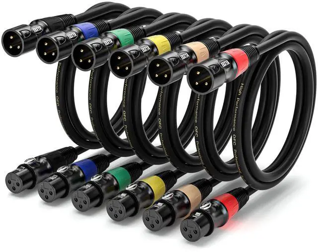 Alt view image 7 of 7 - EBXYA XLR Cable 25 ft 2-Packs - Standard Balanced XLR Microphone Cable with 3-Pin XLR Male to Female XLR Speaker Cables