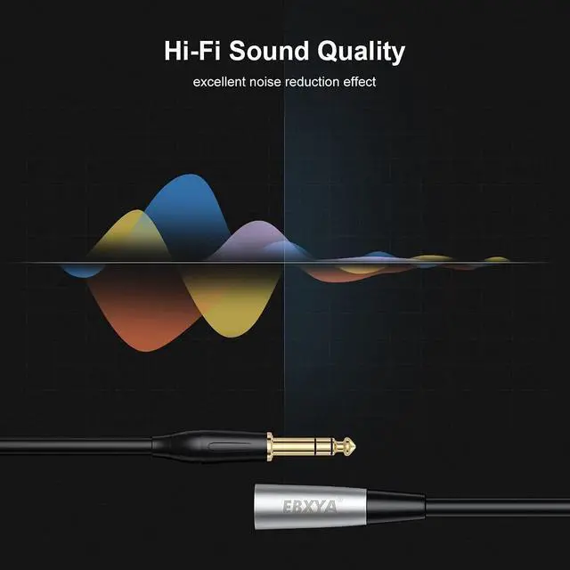 Alt view image 6 of 7 - EBXYA 1/4" TRS to XLR Male Balanced Mic Microphone Cable 6ft, XLR to 6.35 Jack, 2 Packs,Microphone and speaker system,Connect Devices, Live Sound,,applicable to microphones, cameras, sound cards, and
