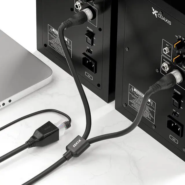 Alt view image 2 of 7 - EBXYA DMX XLR 3 Pin Y Splitter to RJ45 Cable - RJ45 to Dual XLR Male & Dual Female Cable for Stage and Recording Studio 1 Pair(3 Feet)