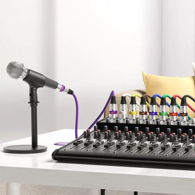 Alt view image 7 of 7 - EBXYA XLR Cable 3ft 10 Color Packs- XLR Male to Female, Microphone Stage Patch Cords,10PCS