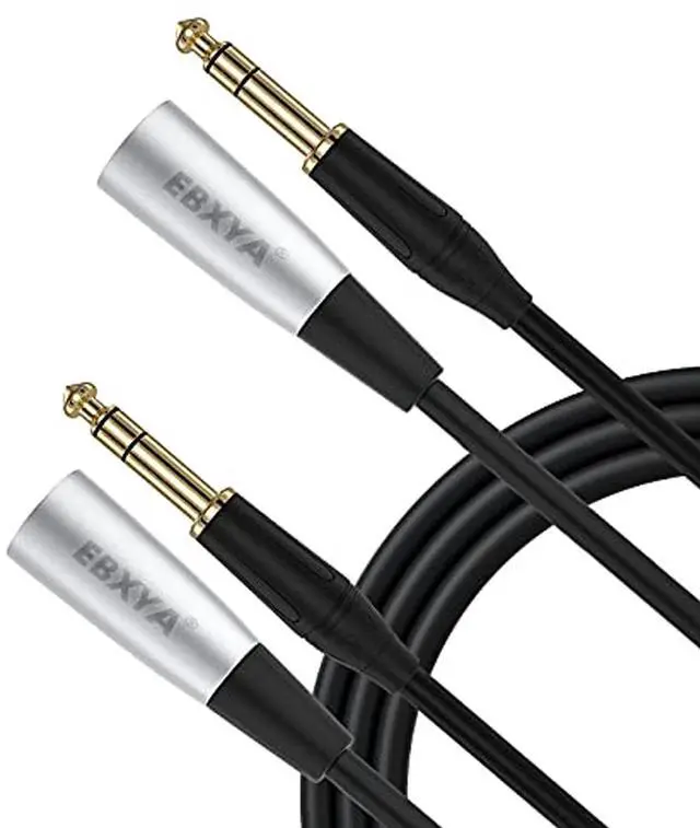 Alt view image 2 of 7 - EBXYA 1/4" TRS to XLR Male Balanced Mic Microphone Cable 6ft, XLR to 6.35 Jack, 2 Packs,Microphone and speaker system,Connect Devices, Live Sound,,applicable to microphones, cameras, sound cards, and