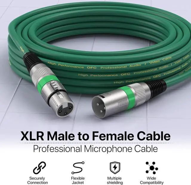 Alt view image 4 of 7 - EBXYA  25 ft XLR Cable Set - Balanced 3-Pin Microphone Cables with Color-Coded Connectors - Durable Metal Ends, Easy Clean PE Jacket, Anti-Interference Shielding for Audio Mixers and Speaker Syst 10PC