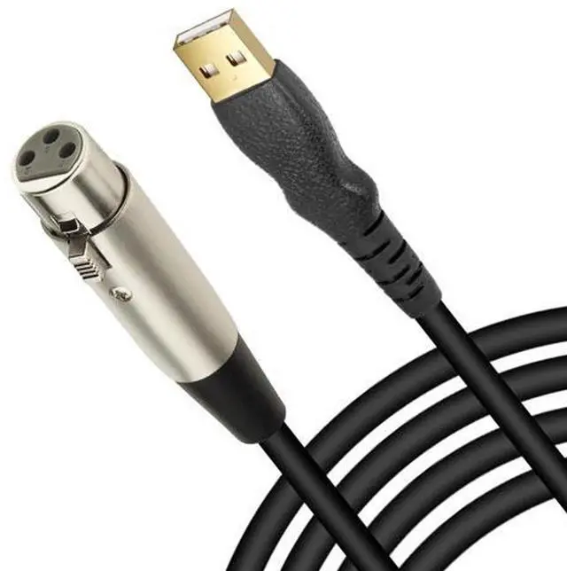 Alt view image 5 of 7 - EBXYA XLR to USB Cable, 3 ft USB to XLR Microphone Cable 3 Pin XLR Female Cables Adapter with USB to Type-C Adapter Cord for Audio Recording Karaoke Live Podcast