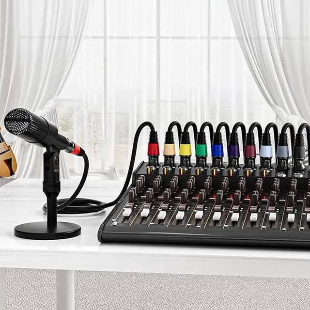 Alt view image 3 of 7 - EBXYA XLR Microphone Cable - XLR Male to Female Cable 6ft 4-Packs with 3-Pin Balanced XLR Cables for Mic Mixer, Recording Studio, Speaker