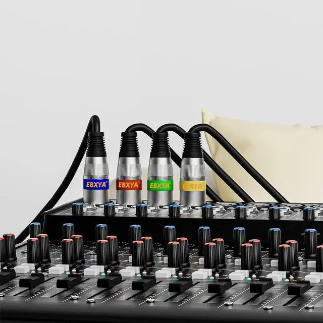Alt view image 2 of 7 - EBXYA XLR Cable 20ft 4 Pack - Mic Cables Balanced DMX Cable Male to Female Suitable for Microphones, Radio Station, Stage Lighting