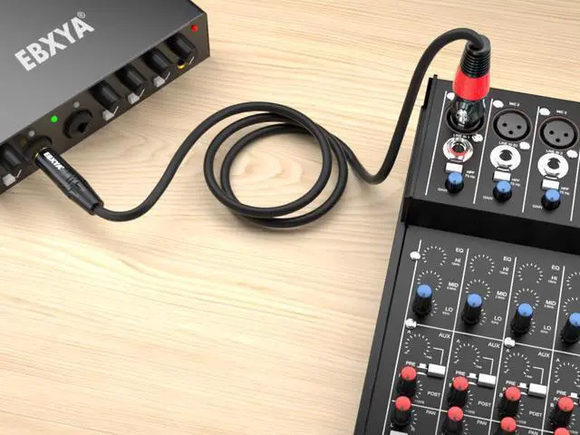 Alt view image 6 of 7 - EBXYA XLR Female to 1/4 Inch TRS - Balanced XLR Microphone Cable to 6.35mm Jack Lead, 3 Feet 2 Pack,XLR to 6.35mm Jack Cable