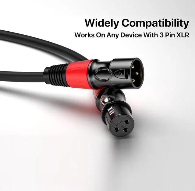 Alt view image 2 of 7 - EBXYA XLR Cables 75ft - Standard XLR Male to Female Microphone Cable with 3-Pin Balanced Shielded XLR Speaker Cable (2 Packs)