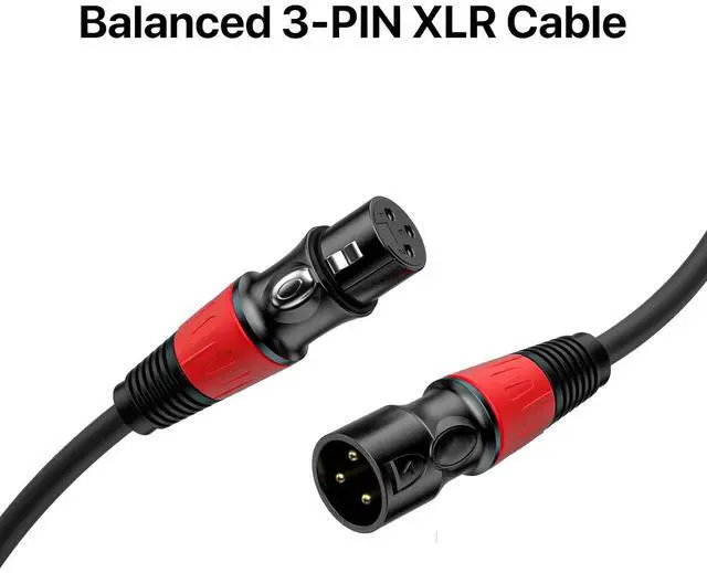 Alt view image 6 of 6 - EBXYA XLR Cable 10 ft 6-Packs - Standard XLR Male to Female Microphone Cable with 3-Pin Balanced Shielded XLR Speaker Cable,Microphone, Mixer, Power Amplifier, Effector, Speaker