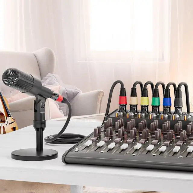Alt view image 4 of 6 - EBXYA XLR Cable 10 ft 6-Packs - Standard XLR Male to Female Microphone Cable with 3-Pin Balanced Shielded XLR Speaker Cable,Microphone, Mixer, Power Amplifier, Effector, Speaker