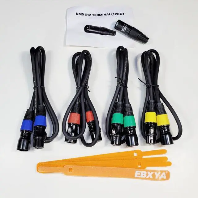 Alt view image 3 of 7 - EBXYA XLR Cables 1.5 ft 6 Pack - XLR Male to Female 3 Pins Balanced Microphone Cable,Microphone and speaker system,Connect Devices, Live Sound,,applicable to microphones, cameras, sound cards, and mix