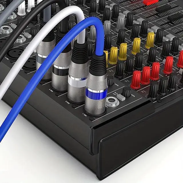 Alt view image 5 of 7 - EBXYA XLR Cable 15ft 4 Packs - Premium Balanced DMX Cable with 3-Pin XLR Male to Female Microphone Cable, Black