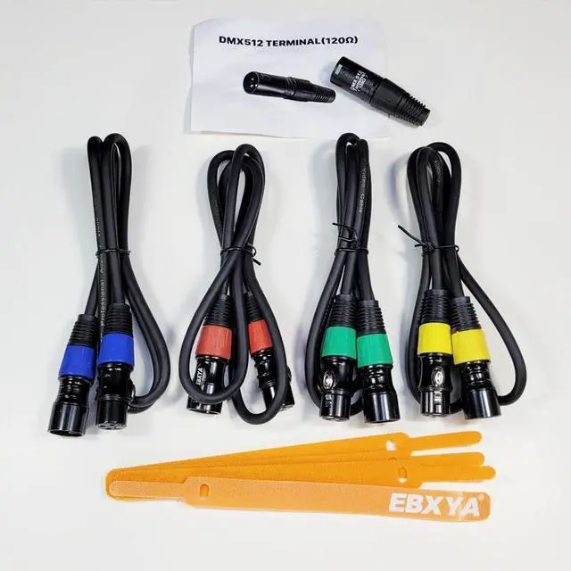 Alt view image 2 of 6 - EBXYA XLR Cables 3ft 6 Pack - Standard XLR Male to Female Microphone Cable with 3-Pin Balanced Shielded XLR Speaker Cable