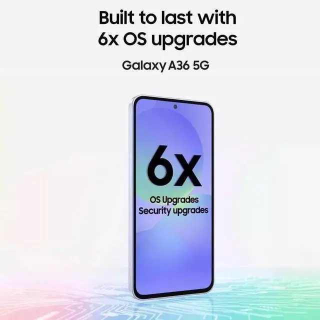 Alt view image 2 of 5 - Samsung Galaxy A36 5G AI, 256GB 8GB RAM, Android Smartphone, Latin Version, Dual Sim, Unlocked, New  (International Version) - Awesome Lavender