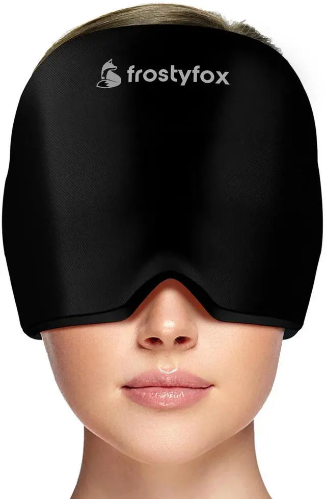 Alt view image 4 of 6 - FrostyFox Headache Relief Cap, Effective Migraine, Hangover Relief, Migraine Cap for Self Care, Stress Relief, Ice Cap for Headaches (Pink)