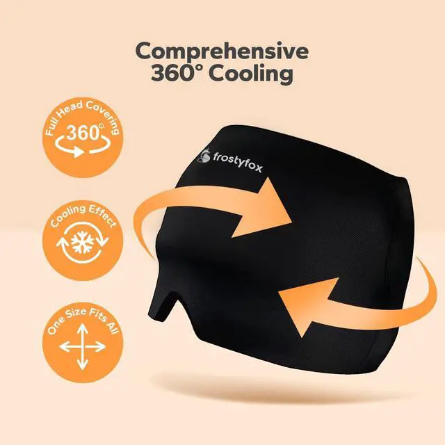 Alt view image 6 of 6 - FrostyFox Headache Relief Cap, Effective Migraine, Hangover Relief, Migraine Cap for Self Care, Stress Relief, Ice Cap for Headaches (Pink)