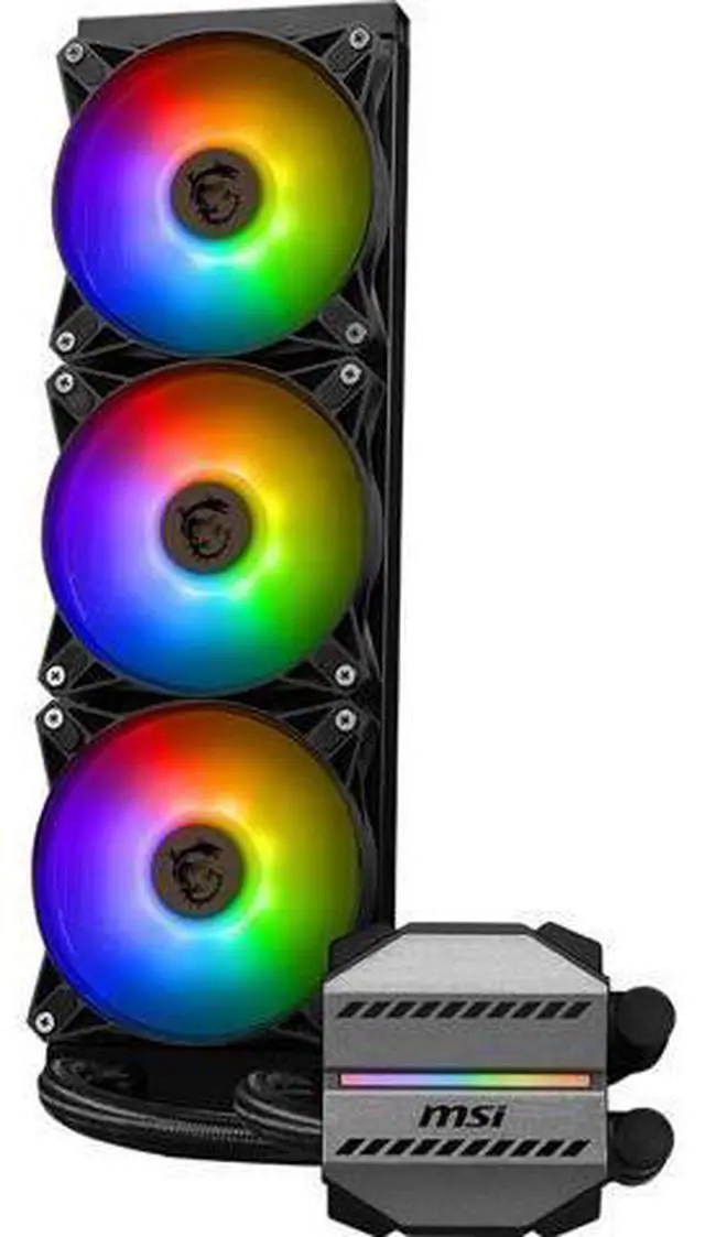 Alt view image 3 of 5 - MSI MAG CORELIQUID M360 all-in-one liquid CPU Cooler 360mm Radiator, 3*120mm ARGB Fans, Compatible with Intel LGA1700, 1200 and AM5, AM4 socket