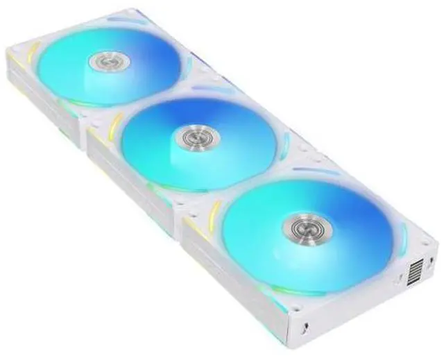 Alt view image 2 of 7 - LIAN LI UNI Fan AL120 V2 RGB White 3x 120mm Fan Pack with Controller