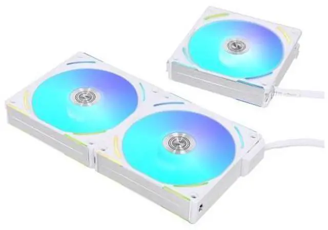 Alt view image 3 of 7 - LIAN LI UNI Fan AL120 V2 RGB White 3x 120mm Fan Pack with Controller