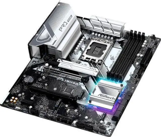 Alt view image 2 of 4 - ASRock Z790 PRO RS Intel LGA1700 (14th,13th,12th Gen) ATX Mainboard, 4 slots DDR5, PCIE 5.0 x16, Quad Hyper M.2 slots, 2.5Gb Lan, 7.1 Nahimic Audio, Front USB3.2 Gen2X2 Type_C, 14+1+1 Power Phase