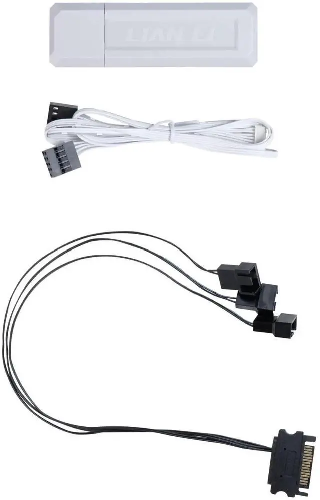 Alt view image 2 of 4 - LIAN-LI Wireless Controller Kit White Color, for SL Wireless, TL Wireless & Strimer Wireless with PWM SATA Cable
