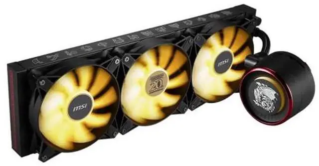 Alt view image 2 of 4 - MSI MAG CORELIQUID E360 MONSTER HUNTER EDITION Liquid CPU Cooler, 360mm Radiator, Triple PWM, ARGB Lighting LGA 1700 Ready / AM5 Compatible