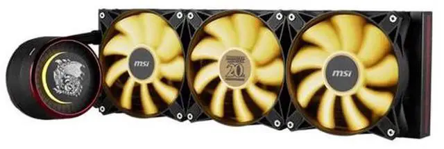 Alt view image 3 of 4 - MSI MAG CORELIQUID E360 MONSTER HUNTER EDITION Liquid CPU Cooler, 360mm Radiator, Triple PWM, ARGB Lighting LGA 1700 Ready / AM5 Compatible