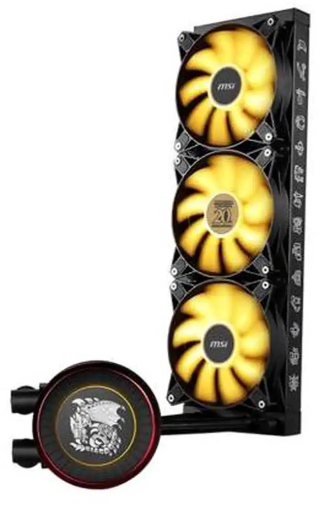 Alt view image 4 of 4 - MSI MAG CORELIQUID E360 MONSTER HUNTER EDITION Liquid CPU Cooler, 360mm Radiator, Triple PWM, ARGB Lighting LGA 1700 Ready / AM5 Compatible