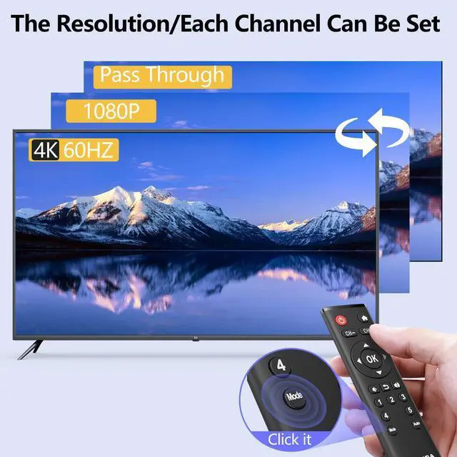 Alt view image 3 of 6 - Mrocioa HDMI Switch with Arc, 3 in 1 Out 4K@60Hz Metal HDMI Switch Splitter, HDMI 2.0 Splitter Box with Remote for PS5/Xbox One/OLED TV/Sky Box