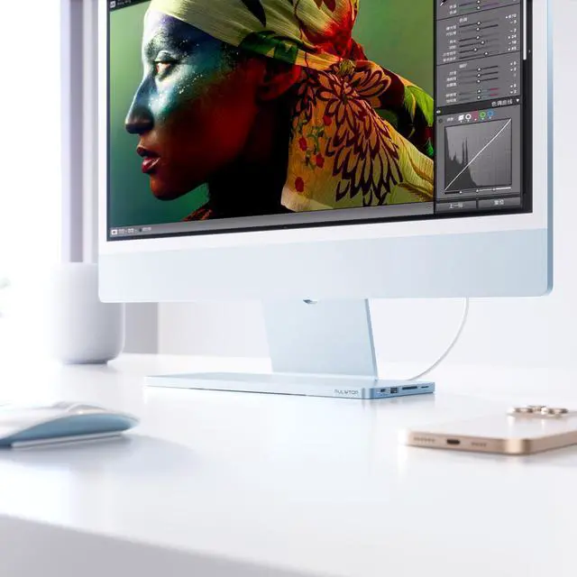 Alt view image 7 of 7 - PULWTOP USB C Hub for iMac 24 inch 2021 2023 2024, 8 in 1 iMac USB Hub with M.2 SSD Expansion (SSD Not Included), USB A/C 3.2 10Gbps, 2 USB A 2.0, SD/TF, iMacM1 M3 M4 Slim Dock Accessories