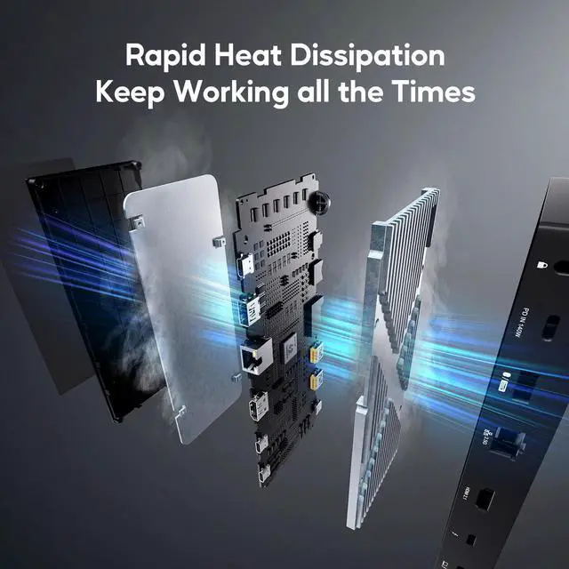 Alt view image 7 of 7 - PULWTOP Thunderbolt 4 Dock, Thunderbolt 4 Hub with Dual Monitor 8K/4K Display, Laptop Docking Station with 40Gb/s, HDMI, SD/TF4.0, 2.5GbE for Windows, MacMiniM4 & Mac M4/Pro/Max, Thunderbolt Certified