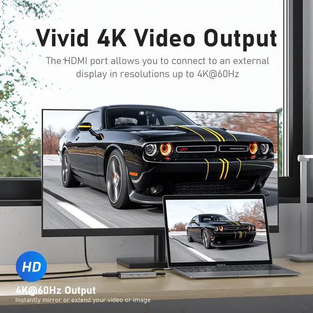 Alt view image 6 of 7 - PULWTOP Laptop Docking Station 6 in 1 USB C HUB Multiport Adapter Dock with 4 * 10Gbps USB C Port,1*HDMI@4K60Hz,100 W PD Charger,Gigabit Ethernet for Laptop