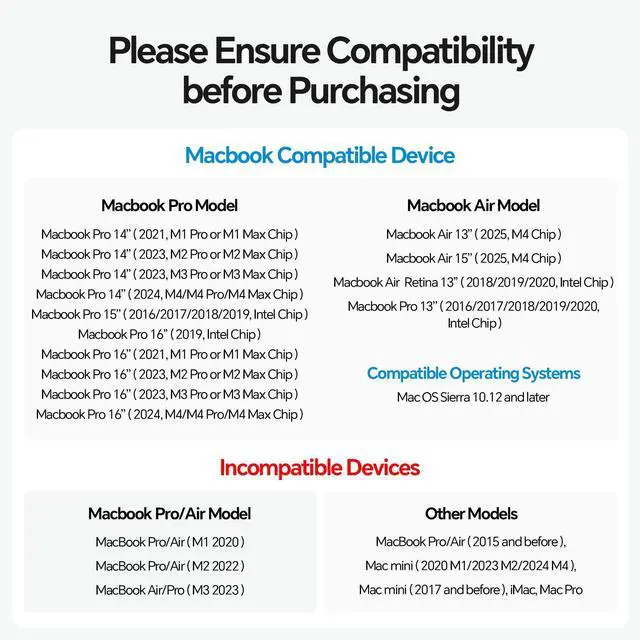 Alt view image 7 of 7 - PULWTOP MacBook Docking Station Dual Monitor 4K@60Hz for MacBook Pro/Air M3 Pro/M4, USB C Docking Station Stand Laptop Dock with 2 HDMI, PD, Ethernet, USB A/C 10Gbps, Audio, SD/TF, USB 2.0