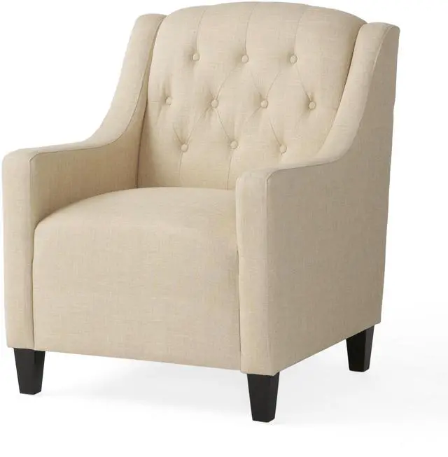 Alt view image 4 of 7 - Tufted Fabric Club Chair and Ottoman Set,  Comfortable and Stylish Accent Furniture for Living Room, Bedroom, Living Room Reading, or Office