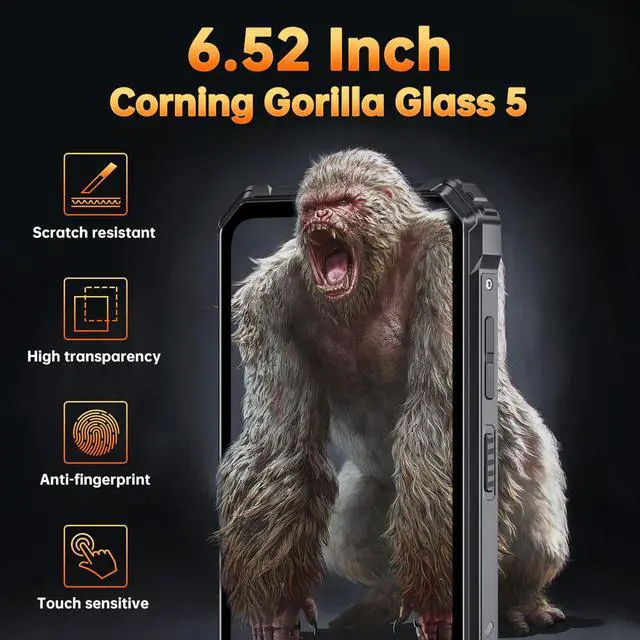 Alt view image 7 of 7 - OUKITEL G1 Rugged Smartphone Unlocked - 24+256GB/1TB Android 14 Rugged Cellphones, 6.52HD Display 10600mAh Battery 48MP Rear Camera IP68/IP69K Waterproof Phone, Dual Sim/NFC/Fingerprint 2025
