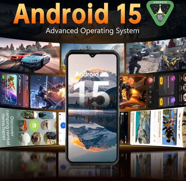 Alt view image 3 of 7 - OUKITEL WP55 Pro 5G Rugged Smartphone Unlocked Android 15-48GB+512GB/2TB Rugged Cellphones, 6.6''FHD+Display 108MP Rear Camera 11000mAh(33w) Battery Waterproof Mobile Phone, IP68/IP69K/NFC/T-Mobile