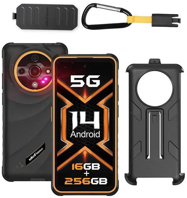 Main image of Ulefone Armor X31 Pro 5G Rugged Phone, MTK Dimensity 6300 5G, 16GB+256GB, Android 14, 6.56 120Hz, 64MP+25MP+16MP Camera, 6050mAh, NFC/IR Blaster/GPS, Glare Flashlight, IP68/IP69K+CASE -Orange