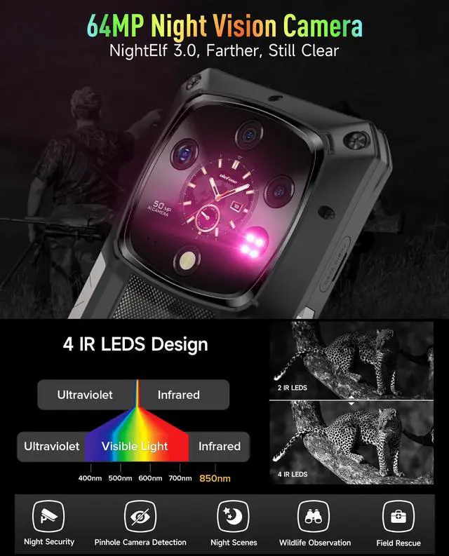 Alt view image 4 of 7 - Ulefone Armor 28 Ultra 5G AI Rugged Phone, 32GB+1TB/2TB Expansion, MTK Dimensity 9300+ 12-Core, 6.67" AMLOD Dual Screen, 64MP+50MP+50MP Real Camera, 10600mAh/120W, IP68/IP69K, 8K Video +CASE