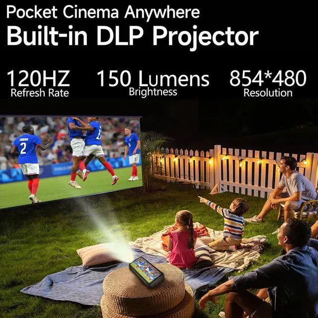 Alt view image 2 of 7 - Ulefone Armor 34 PRO 5G AI Rugged Smartphone with Projector.25500mAh(66W),32GB+512GB Andriod 15 Phone,6.95 FHD+ IP68 Waterproof,64MP+50MP+50MP Camera,1100 LMS LED Light,Widevine L1,NFC,IR Blaster