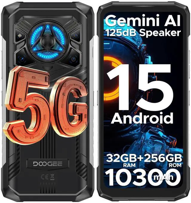 Main image of DOOGEE Blade 20 Play 5G Rugged Phone,Dimensity 7050 Octa Core,32GB+256GB,Android 15 10300mAh Rugged Smartphone with 125dB Speakers,6.6" HD + LED Light Effect,50MP+20MP+16MP,Face ID/NFC/WIFI6/OTG