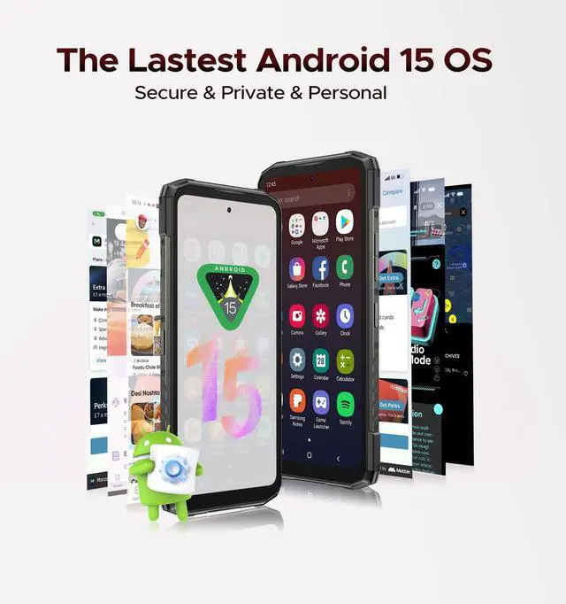 Alt view image 6 of 7 - DOOGEE Blade 20 Play 5G Rugged Phone,Dimensity 7050 Octa Core,32GB+256GB,Android 15 10300mAh Rugged Smartphone with 125dB Speakers,6.6" HD + LED Light Effect,50MP+20MP+16MP,Face ID/NFC/WIFI6/OTG