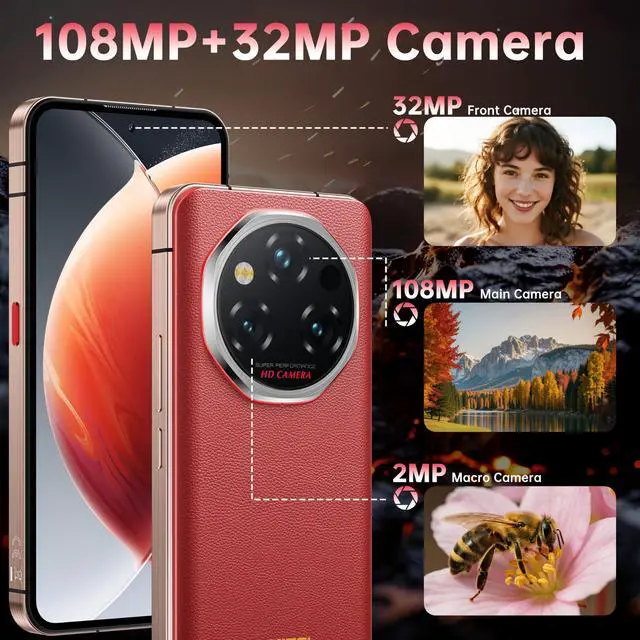 Alt view image 5 of 7 - OUKITEL WP210 Rugged Smartphone 5G - Android 15 Rugged Phone, 36GB+512GB Cellphones, 6.7" FHD+ AMOLED, MTK Dimensity 8200, 8800mAh Battery Smartphones, 108MP Camera, Fingerprint, NFC, WiFi 6, 2025
