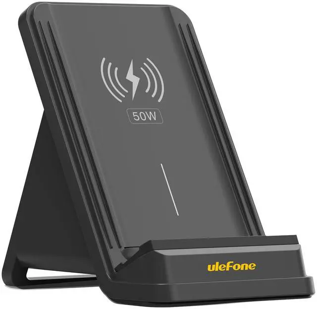 Alt view image 3 of 6 - Ulefone WCS01 50W Wireless Charger, 50W Max Fast Wireless Charging Stand, Fast Charge Compatible with Ulefone Armor 23/25/27/28 Series(No AC Adapter)