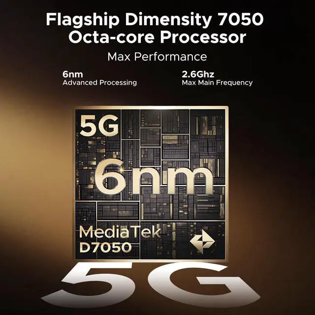 Alt view image 2 of 7 - DOOGEE V Max S (2025) 5G Unlocked Rugged Phone,Dual Camping Lights,22000mAh Battery,Android 14,24GB+256GB/TF 2TB Rugged Smartphone,108MP+16MP,6.58FHD+120Hz IPS Screen,Dual Unlock/NFC/WiFi6(Tarnish)