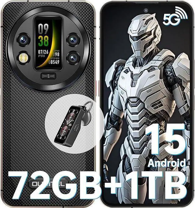 Main image of OUKITEL WP200 Pro Rugged Smartphone 5G - Android 15, 72GB (24+48) RAM+1TB ROM, 6.7" Rugged Phone, 8800mAh Android Phones, 108MP Camera, IP68/69K Waterproof Phone, 4G Dual SIM/NFC/OTG/GPS, 2025