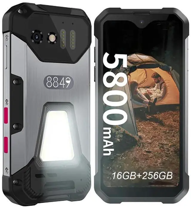 Main image of 8849 Tank Mini rugged mobile phone, 4.3-inch small 4G outdoor sturdy smart phone body, with camping light, 16 GB RAM+256 GB ROM/1TB extended mini IP68 waterproof