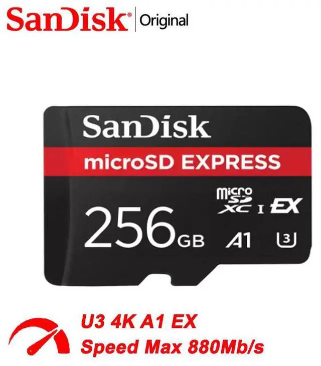 Alt view image 5 of 11 - SanDisk® microSD™ Express microSD™ Card 256GB 880mb/s SDSQXFN-256G-GN4NN for Nintendo Switch 2