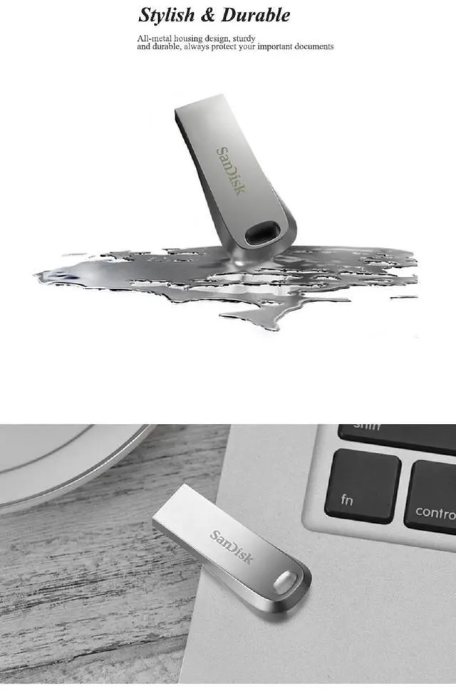 Alt view image 4 of 7 - SanDisk 64GB Ultra Luxe USB 3.2 Gen 1 Flash Drive, Speed Up to 300MB/s (SDCZ74-64GB-G46) 64GB